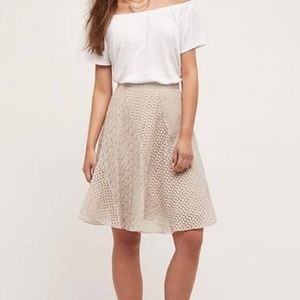 Anthropologie Maeve Thera Leaf Skirt Size 00P